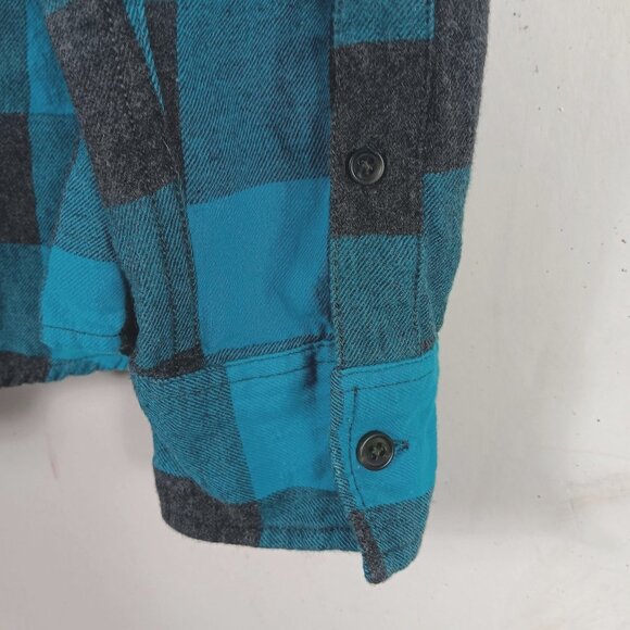 Arizona Jean Co Plaid Long Sleeve Button-Up Shirt Mens Large 100% Cotton Rugged - Picture 5 of 5